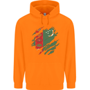 Torn Turkmenistan Flag The Turkmen Day Football Childrens Kids Hoodie Orange