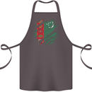 Torn Turkmenistan Flag The Turkmen Day Football Cotton Apron 100% Organic Dark Grey