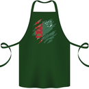 Torn Turkmenistan Flag The Turkmen Day Football Cotton Apron 100% Organic Forest Green