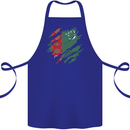 Torn Turkmenistan Flag The Turkmen Day Football Cotton Apron 100% Organic Royal Blue