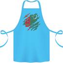 Torn Turkmenistan Flag The Turkmen Day Football Cotton Apron 100% Organic Turquoise