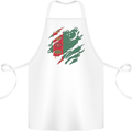 Torn Turkmenistan Flag The Turkmen Day Football Cotton Apron 100% Organic White