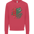 Torn Turkmenistan Flag The Turkmen Day Football Kids Sweatshirt Jumper Heliconia