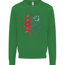 Torn Turkmenistan Flag The Turkmen Day Football Kids Sweatshirt Jumper Irish Green