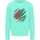 Torn Turkmenistan Flag The Turkmen Day Football Kids Sweatshirt Jumper Peppermint