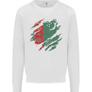 Torn Turkmenistan Flag The Turkmen Day Football Kids Sweatshirt Jumper White