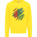 Torn Turkmenistan Flag The Turkmen Day Football Kids Sweatshirt Jumper Yellow