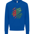Torn Turkmenistan Flag The Turkmen Day Football Mens Sweatshirt Jumper Royal Blue
