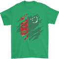 Torn Turkmenistan Flag The Turkmen Day Football Mens T-Shirt 100% Cotton Irish Green