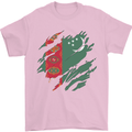 Torn Turkmenistan Flag The Turkmen Day Football Mens T-Shirt 100% Cotton Light Pink
