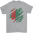 Torn Turkmenistan Flag The Turkmen Day Football Mens T-Shirt 100% Cotton Sports Grey