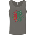 Torn Turkmenistan Flag The Turkmen Day Football Mens Vest Tank Top Charcoal