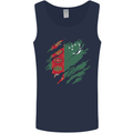 Torn Turkmenistan Flag The Turkmen Day Football Mens Vest Tank Top Navy Blue