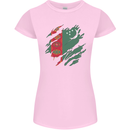 Torn Turkmenistan Flag The Turkmen Day Football Womens Petite Cut T-Shirt Light Pink