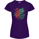 Torn Turkmenistan Flag The Turkmen Day Football Womens Petite Cut T-Shirt Purple
