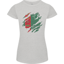 Torn Turkmenistan Flag The Turkmen Day Football Womens Petite Cut T-Shirt Sports Grey