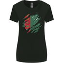 Torn Turkmenistan Flag The Turkmen Day Football Womens Wider Cut T-Shirt Black