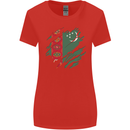 Torn Turkmenistan Flag The Turkmen Day Football Womens Wider Cut T-Shirt Red