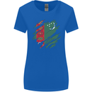 Torn Turkmenistan Flag The Turkmen Day Football Womens Wider Cut T-Shirt Royal Blue