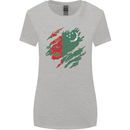 Torn Turkmenistan Flag The Turkmen Day Football Womens Wider Cut T-Shirt Sports Grey