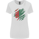 Torn Turkmenistan Flag The Turkmen Day Football Womens Wider Cut T-Shirt White