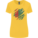 Torn Turkmenistan Flag The Turkmen Day Football Womens Wider Cut T-Shirt Yellow