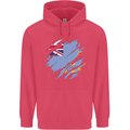 Torn Tuvalu Flag Tuvaluan Day Football Childrens Kids Hoodie Heliconia