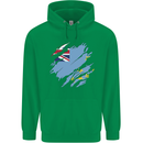 Torn Tuvalu Flag Tuvaluan Day Football Childrens Kids Hoodie Irish Green