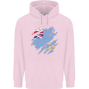 Torn Tuvalu Flag Tuvaluan Day Football Childrens Kids Hoodie Light Pink
