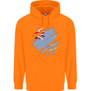 Torn Tuvalu Flag Tuvaluan Day Football Childrens Kids Hoodie Orange