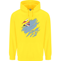 Torn Tuvalu Flag Tuvaluan Day Football Childrens Kids Hoodie Yellow