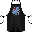 Torn Tuvalu Flag Tuvaluan Day Football Cotton Apron 100% Organic Black