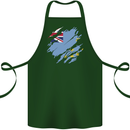 Torn Tuvalu Flag Tuvaluan Day Football Cotton Apron 100% Organic Forest Green