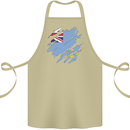 Torn Tuvalu Flag Tuvaluan Day Football Cotton Apron 100% Organic Khaki