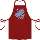 Torn Tuvalu Flag Tuvaluan Day Football Cotton Apron 100% Organic Maroon