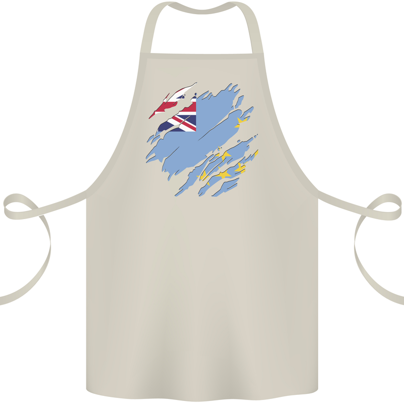 Torn Tuvalu Flag Tuvaluan Day Football Cotton Apron 100% Organic Natural