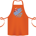 Torn Tuvalu Flag Tuvaluan Day Football Cotton Apron 100% Organic Orange