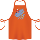 Torn Tuvalu Flag Tuvaluan Day Football Cotton Apron 100% Organic Orange