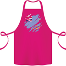 Torn Tuvalu Flag Tuvaluan Day Football Cotton Apron 100% Organic Pink