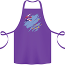 Torn Tuvalu Flag Tuvaluan Day Football Cotton Apron 100% Organic Purple