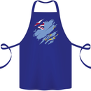 Torn Tuvalu Flag Tuvaluan Day Football Cotton Apron 100% Organic Royal Blue