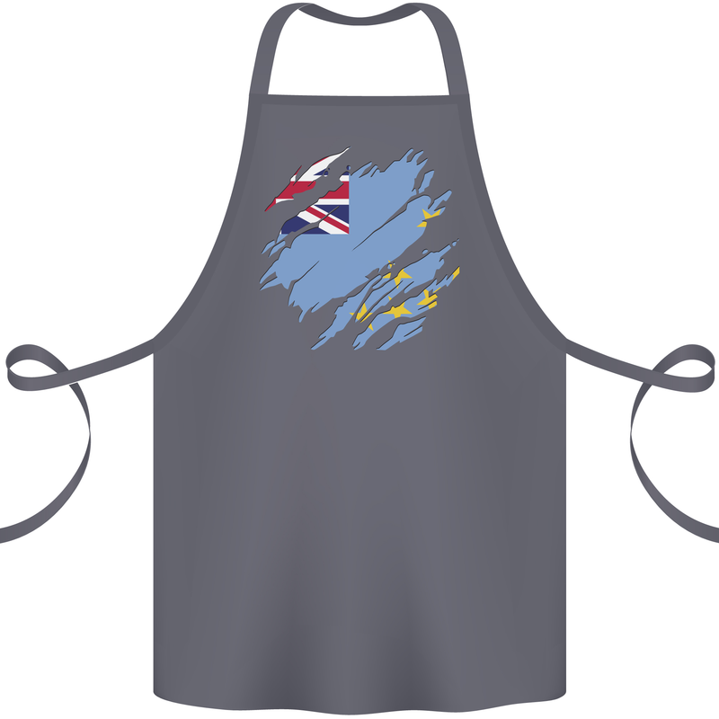 Torn Tuvalu Flag Tuvaluan Day Football Cotton Apron 100% Organic Steel