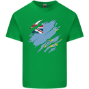 Torn Tuvalu Flag Tuvaluan Day Football Mens Cotton T-Shirt Tee Top Irish Green