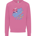 Torn Tuvalu Flag Tuvaluan Day Football Mens Sweatshirt Jumper Azalea