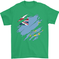 Torn Tuvalu Flag Tuvaluan Day Football Mens T-Shirt 100% Cotton Irish Green