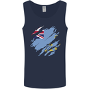 Torn Tuvalu Flag Tuvaluan Day Football Mens Vest Tank Top Navy Blue
