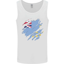 Torn Tuvalu Flag Tuvaluan Day Football Mens Vest Tank Top White