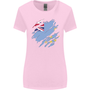 Torn Tuvalu Flag Tuvaluan Day Football Womens Wider Cut T-Shirt Light Pink