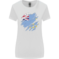Torn Tuvalu Flag Tuvaluan Day Football Womens Wider Cut T-Shirt White