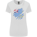 Torn Tuvalu Flag Tuvaluan Day Football Womens Wider Cut T-Shirt White